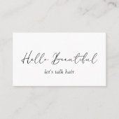 Minimaler einfacher QR Code Moderner Friseur Elega Visitenkarte (Vorderseite)