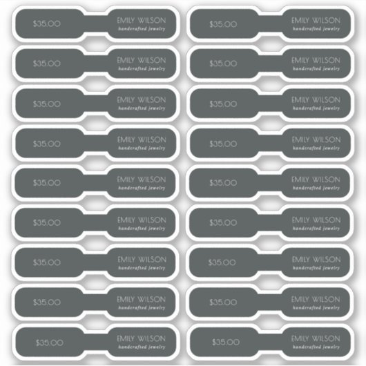 Minimaler einfacher Schwarz-Dunkel-Ring-Schmuckpre Aufkleber (Vorderseite)