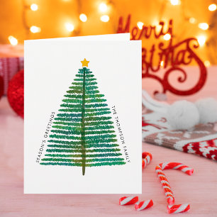 Minimaler einfacher skandinavischer Weihnachtsbaum Karte