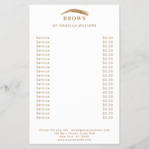 Minimaler eleganter Augenbrauen-Flyer Flyer