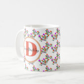 minimaler, eleganter Bestfriendepunkt in Monogramm Kaffeetasse (Vorderseite Links)