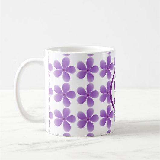 minimaler, eleganter Bestfriendepunkt in Monogramm Kaffeetasse (Links)