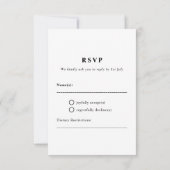 Minimaler Eleganter Botanischer Monogramm-Kranz RSVP Karte (Rückseite)