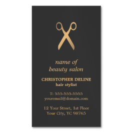 Minimaler eleganter dunkelgrauer magnetische visitenkarte