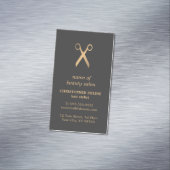 Minimaler eleganter dunkelgrauer magnetische visitenkarte (Beispiel)