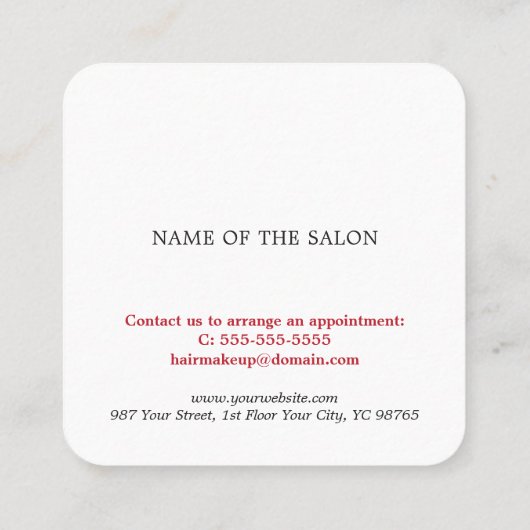 Minimaler eleganter Red Gold Weißer Coupon (Rückseite)