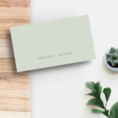 Minimaler Eleganter Script QR Code Sage Wedding RS Begleitkarte