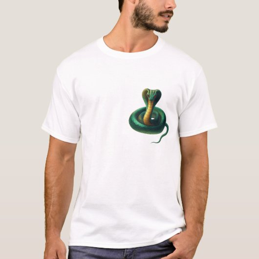Minimaler Emerald Cobra Logo T - Shirt - Subtile S (Vorderseite)