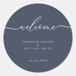 Minimaler Empfang der Marine Runder Aufkleber