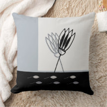 Minimaler Erdton rustikale Blumenwirbelkissen