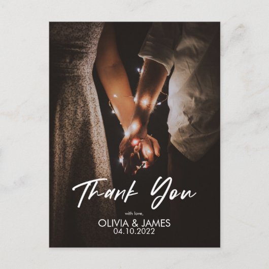 Minimaler Ersatz Ihres Foto Flat Vielen Dank Postc Postkarte (Vorderseite)