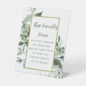 Minimaler Eukalyptus bei Zeichen für ein liebes Ge Sockelschild (Vorderseite)