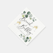 Minimaler Eukalyptus-Brunch und Bubbly Napkins Serviette (Ecke)