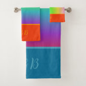 minimaler farbiger LGBTQ Gay Pride Monat Badhandtuch Set (Insitu)