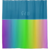 minimaler farbiger LGBTQ Gay Pride Monat Duschvorhang (Vorderseite)