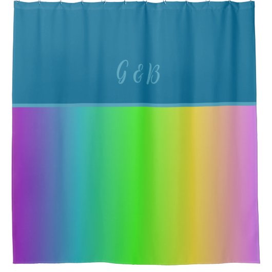 minimaler farbiger LGBTQ Gay Pride Monat Duschvorhang (Vorderseite)