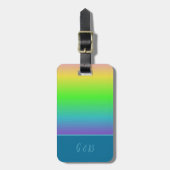 minimaler farbiger LGBTQ Gay Pride Monat Gepäckanhänger (Vorderseite vertikal)