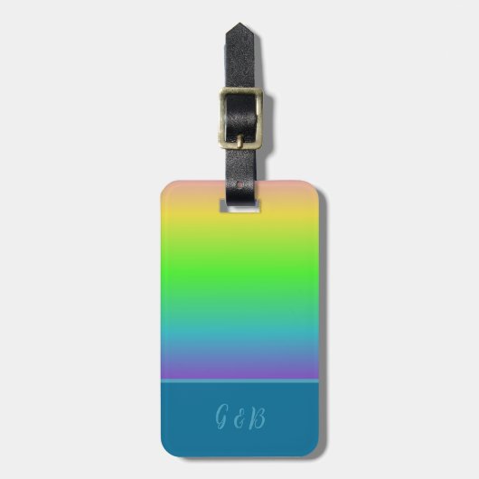 minimaler farbiger LGBTQ Gay Pride Monat Gepäckanhänger (Vorderseite vertikal)