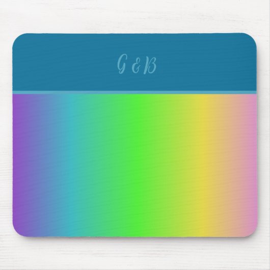 minimaler farbiger LGBTQ Gay Pride Monat Mousepad (Vorne)