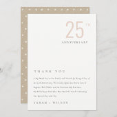 Minimaler, feiner Duskyblau jedes Jahr Jahrestag Dankeskarte (Vorne/Hinten)