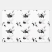Minimaler Festivals Zedernholz Nadelholz Pinecone Geschenkpapier Set (Vorderseite)