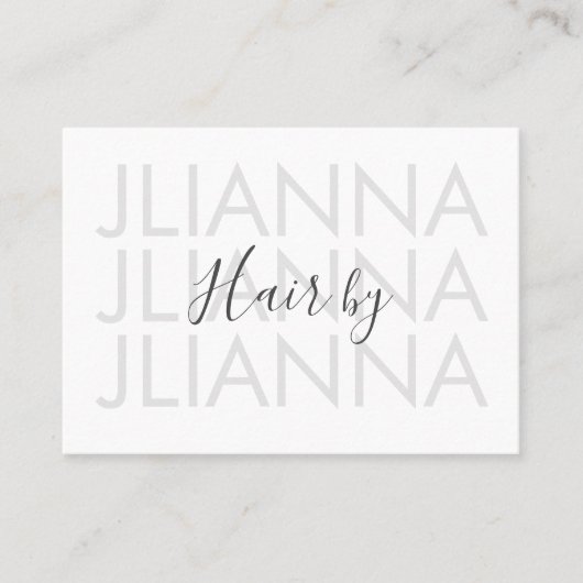 Minimaler fett Text Makeup Salon Nägel Eyelashes Visitenkarte (Vorderseite)