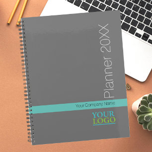 Minimaler Firmenname/Jahr/Grau Ihres Logos Planer