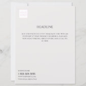 Minimaler Flyer für das graue Business-Marketing (Rückseite)