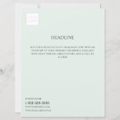 Minimaler Flyer für das Logo "Light Green Business (Rückseite)