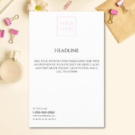 Minimaler Flyer für das White Business-Marketing m