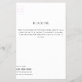 Minimaler Flyer für das White Business-Marketing m (Hinten)