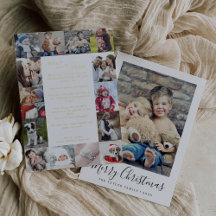 Minimaler Foil Was für ein Jahr Foto Collage Weihn