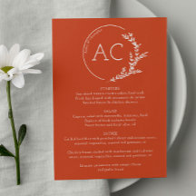 Minimaler Foliage Rahmen Kupferrot Hochzeitsempfan