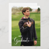 Minimaler Foto Abschluss und Empfang Einladung (Vorne/Hinten)