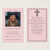 Minimaler Foto Beerdigung keltischer Gebetskarte R (Vorne & Hinten)