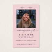 Minimaler Foto Beerdigung keltischer Gebetskarte R (Vorderseite)