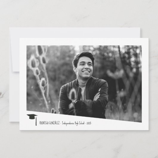 Minimaler Foto gestufter Winkelrahmen Einladung (Vorderseite)