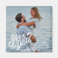 Minimaler Foto Hochzeit speichern Sie das Datum