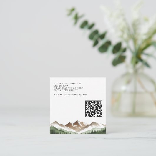 Minimaler Foto QR Code Begleitkarte (Stehend Vorderseite)