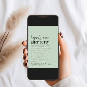 Minimaler Foto-Sage Hochzeit Einladung