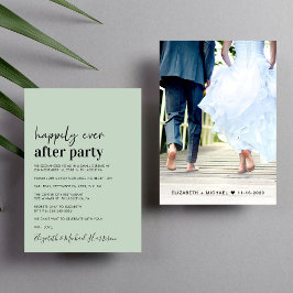 Minimaler Foto-Sage Hochzeit Einladung