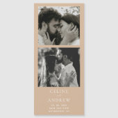 Minimaler Foto Strip Magnetic Wedding speichern da Magnetkarte (Vorderseite)