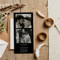 Minimaler Foto Strip Magnetic Wedding speichern da