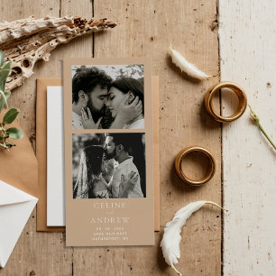 Minimaler Foto Strip Magnetic Wedding speichern da Magnetkarte