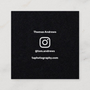Minimaler Fotograf soziale Medien Instagram kraft Telefonnummerkarte