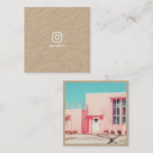 Minimaler Fotograf soziale Medien Instagram kraft Telefonnummerkarte (Vorne/Hinten)