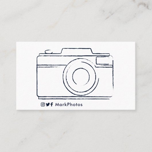 Minimaler Fotograf Visitenkarte (Vorderseite)