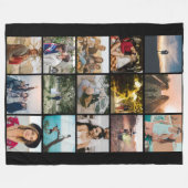 Minimaler Fotostreifen schwarz Fleecedecke (Vorderseite (Horizontal))