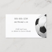 Minimaler Fußball Ball Green QR Code Fußball Coach Visitenkarte (Rückseite)