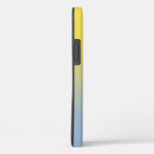 Minimaler gelber bis hellblauer Glanz Case-Mate iPhone Hülle (Rückseite / Rechts)